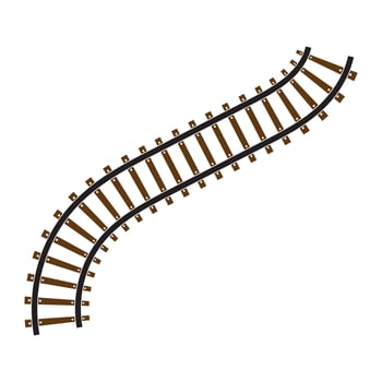 Railway track illustration vector