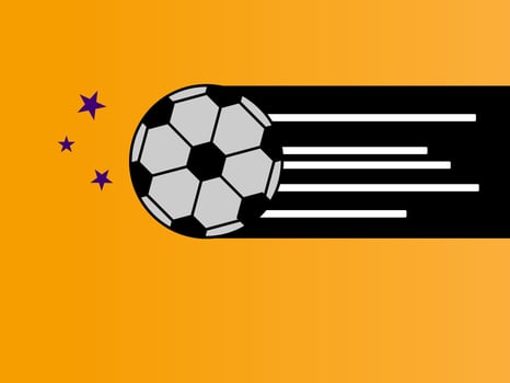 icon logo football in orange background vector