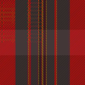 Present plaid texture, father fabric pattern textile. Artistic seamless background tartan check in dark and red colors. vector
