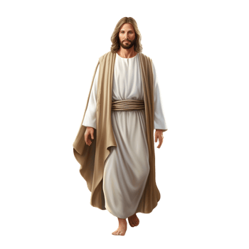 Standing Figure of Jesus Christ in Flowing Robe png