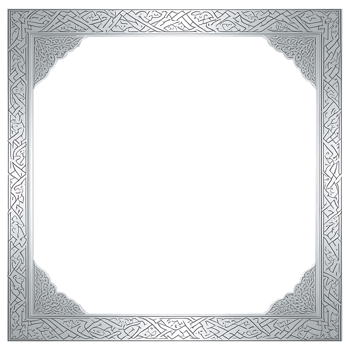silver frame with a celtic pattern png