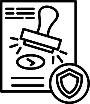 Approval Line Icon Design Element vector