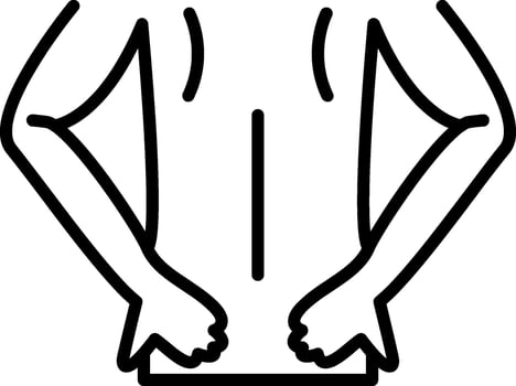 Back Line Icon Design Element vector