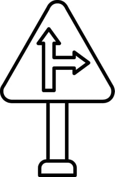 Right Turn Line Icon Design Element vector