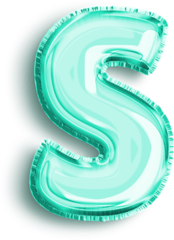 Turquoise Foil Balloon Uppercase Letter S png