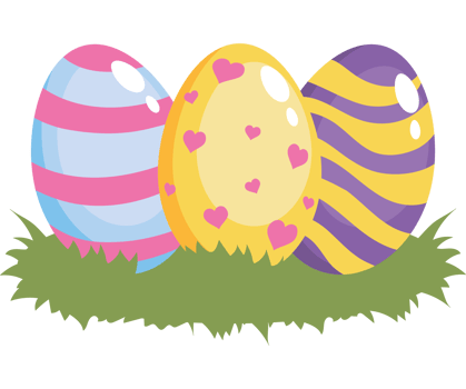 easter eggs festive isolated png