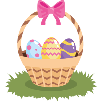 easter eggs decoration isolated png