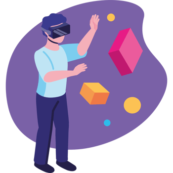 augmented reality gamer with headset png