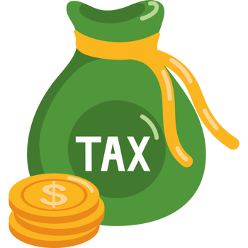 tax day money bag png