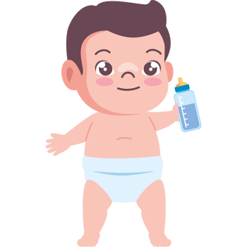 baby with bottle png