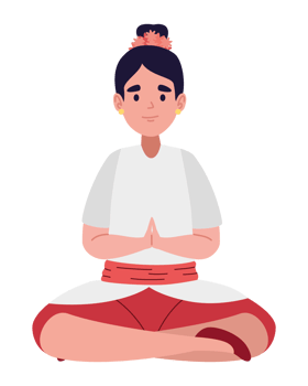 nyepi woman in lotus pose png