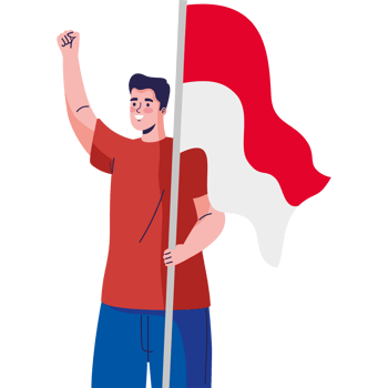 indonesia independence day man character png