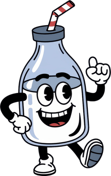 Retro Christmas Soda Bottle Character with Festive Cheer and Holiday Decor png