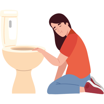 bulimia woman in toilet png