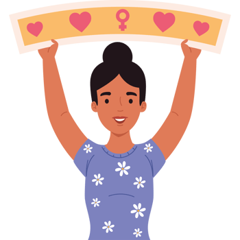 girl power woman demonstration png