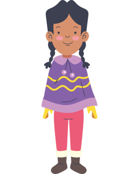 cute girl wearing winter clothes png