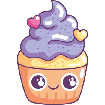 tasty cupcake candy kawaii png