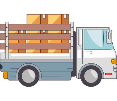 delivery cargo pickup truck png