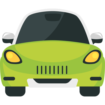 electric car vehicle front view png