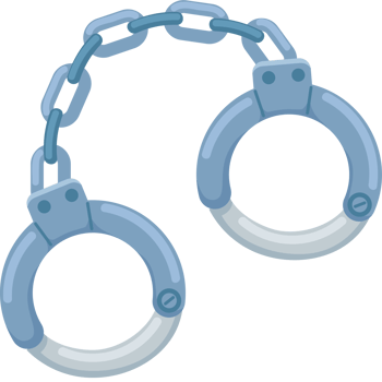 police steel handcuff png