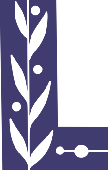 L Decorative Botanical letter lettering png