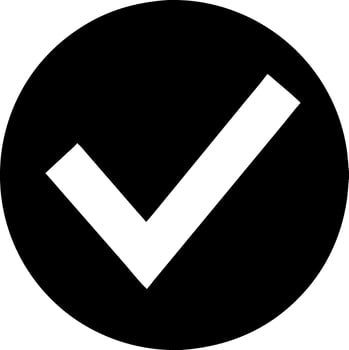 Black Check Mark in Circle for Approval and Verification Concepts vector