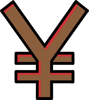Yen Currency Symbol Illustration for Financial and Economic Use vector