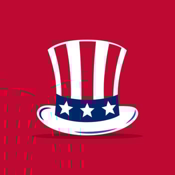 American Hat. President Day. vector