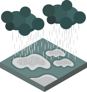 The rain provided much-needed relief from the drought. vector