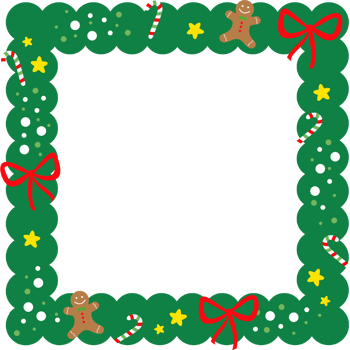 Garland frame. Christmas border. Christmas tree ornaments. Christmas cartoon png