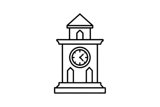 Vintage Grandfather Clock Silhouette - Elegant Timepiece for Home Decor vector