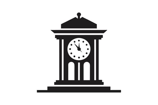 Grandfather Clock Silhouette - Elegant Vintage Timepiece Illustration for Home Decor vector
