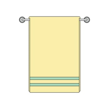 kids drawing hanging towel cartoon isolated vector