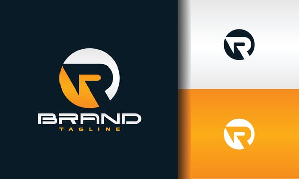 letter R strong logo vector