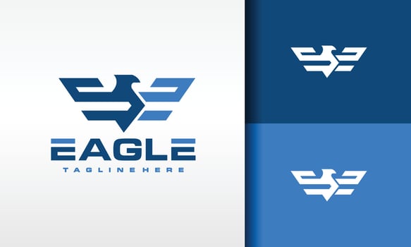 simple strong bird wings logo vector