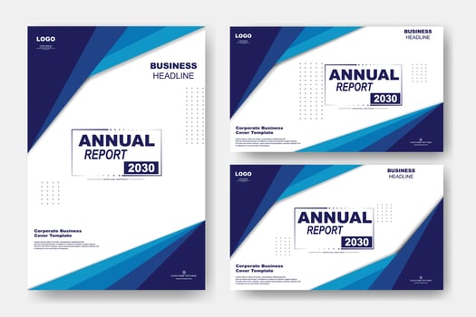 Modern annual report business corporate brochure template design vector