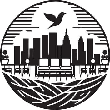 The logo for the new york city skyline vector