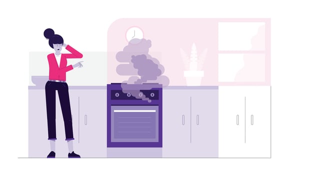 Women in the kitchen vector