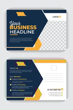 Luxury and modern style professional business postcard or EDDM template design, Corporate, luxury, professional postcard template vector