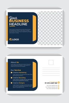 Simple and modern unique style professional business postcard or EDDM template design, Corporate, luxury, professional postcard template vector