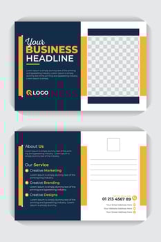 Modern EDDM postcard design template, corporate business postcard design Creative Idea unique style Professional business postcard vector