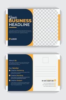Corporate style modern idea business postcard or EDDM template, Corporate, luxury, professional postcard template vector