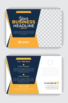 Creative color and creative layout professional business postcard or EDDM template design, Corporate, luxury, professional postcard template vector