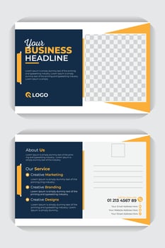 Unique and luxury Professional postcard design template, Creative, luxury, professional postcard template vector