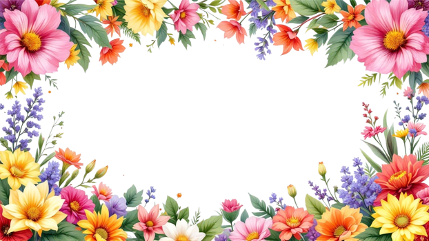 floral frame background png