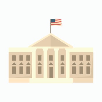 US white house icon clipart avatar logotype isolated illustration vector