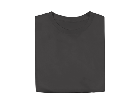 Dark Grey colour blank fashion folded tee front mockup template png