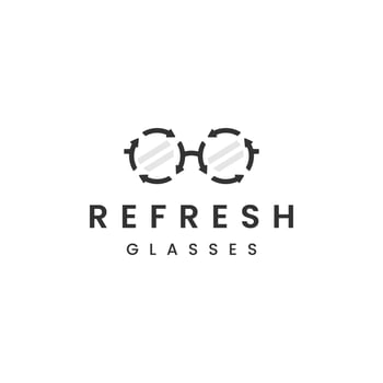 Refresh Eye Glasses Logo Design Icon Template vector