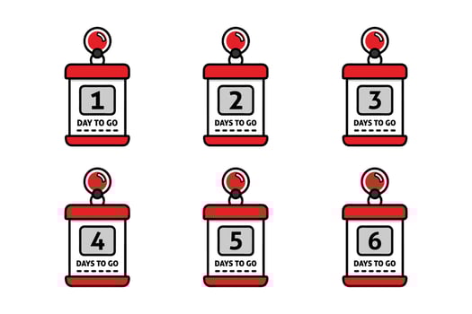 Creative Countdown Timer Icons Perfect for Apps, Websites, and Marketing Campaigns vector