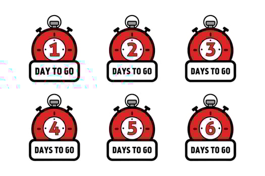 Countdown Timer Icon Set Sleek Designs for Event, Sale and Time-sensitive Projects vector